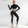 Conjuntos ativos sem costura conjuntos de ginásio esporte roupa para mulher yoga conjunto treino treino sportwear sutiã de fitness superior correndo leggings esportes suitl231221