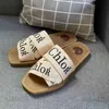 Slippers New Summer Sandals Women Luxury Designers Slides Sandal For Flip Flops Striped Beach Large Size 35-42 Woman Slipper Shoes 2023 T231221