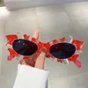 Zonnebrillen 2023 Cat Eye Women Fashion Butterfly Form Flower Rim Shades Eyewear Design Party UV400 Zonneglazen