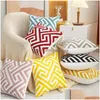 Cushion/Decorative Pillow Pillow Nordic Ins Style Embroidery Er Maze Geometric Decorative Pillows Home Bedroom Soft Bag Sofa Chair Hea Dh7Lh