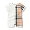 Born Boy Girl Girl Dress Dress Dress Abito a maniche corte in cotone per bambini Bambino Spring Autumn Tightie Stitue