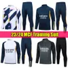 23 24 Real Madrid Soccer Training Anzug Halbzip Fußball-Tracksan-Longäred-Jersey-Kit Uniform für Erwachsene Kids Futbol Jacke Set 2023 2024 Outdoor Jogging Sportswear