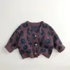 Milancel Autumn Kids Clothes Leopard Girls Sweaters Fashion Stick Cardigans pojkar tröja 231220