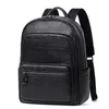 Backpack Natural Skin Genuine Leather Men Large Capacity 15.6 Inch Laptop Male Travel Bags For Teenager School Bag