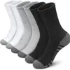 6 Paare Männer Lange Sportsocken Kompression atmungsaktives Basketballkissen mit WhiteBlack Plus Size 3846 231221