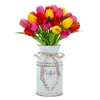 Vazolar kalp şeklindeki çiçek aranjmanı retro flowerpot çiçek raf dekorasyonları masaüstü kova buketleri vazo demir desen ekici