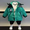 Boys Thickened Down Cotton Jacket 2024 Clothing Baby Winter Clothes Childrens Plush Kids Top 231220