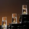 Weingläser, Luxus-Kristallglas, Wodka, Sake, Shochu, Bar, Likör, Doppelboden, Goldfolie, Glas, Teetasse, High-End-Geschenke, Schnaps