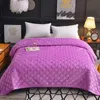 Solid Color Soft Velvet Quilted Bed Cover Blanket Short Plush Sofa Towel King Queen Size Anti-slip Bed Sheet 270x230cm Bedspread 231221