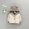 Olekid outono inverno bebê jaqueta de lã dos desenhos animados com capuz mais veludo infantil meninos casaco nascido meninas outerwear criança parka 231220