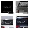 Car Stickers 10 Pieces Just Married Decals Window Cling 8 X 23.5 White Perfect For Honeymoon Drop Delivery Automobiles Motorcycles Ext Dhomq