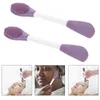 Pennelli per trucco 2 pezzi Maschera di fango da donna Strumenti multifunzione per la bellezza del viso Gel di silice Applicatore in silicone a doppia estremità