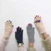 Fem fingrar handskar chic nagellack kashmir kreativa kvinnor ull sammet tjock pekskärm kvinnas vinter varma körning254d