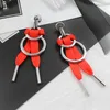 Dangle Earrings Originality Red Rope Ring Circle Splicing Pendant Ohrringe Fashion Woman Girl Personality Brincos Ear Studsジュエリー