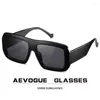Sunglasses AEVOGUE Women Eyewear Fashion Men Accessories Big Colorful Frame Outdoor UV400 AE1571