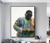 Biggie Smalls płótno plakaty sztuki i grafiki Portriat of Biggie Smalls Płótna obrazy na ścianie nowoczesne zdjęcie domowe 8170456