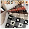 Scarves Knitted Love Scarf Female Autumn Winter Black And White Plaid Soft Students Lovely Windproof Warm Thick Bib Apparel Accessories