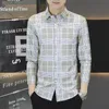 Brand Designer Plaid Striped Mens Shirts for Men Clothing Fashion Long Sleeve Shirt Luxury Dress Casual Clothes Jersey 231221