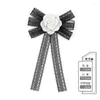 Bow Ties Tie For British Korean Women's Lace Ribbon Brooch Fashion College Style Uniform OL Suit Shirt Accessories Collar Flower Pins