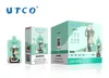 Original UTCO Vape Puff 12K puff 12000 Disposable E Cigarettes 850mah Mesh Coil 20ml puff tornado Pod Battery Rechargeable Cigs Puff 9K 0% 2% 3% Vape Pen 20 Flavors