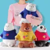 We Bare Bears Cartoon Peluche Felpe con cappuccio Grizzly Panda Ice Bear Morbido peluche Doll Peluche Anime Figure Giocattoli per bambini Regalo 231221