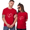 Magliette da uomo Maniche per San Valentino da donna Top coordinati Amore Corti per coppie Camicette Regali Stampa da donna