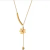 Pendant Necklaces Little Daisy Titanium Steel Necklace Ins Tassel Delicate Collarbone Chain Does Not Fade