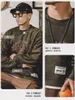 Felpa in tessuto scamosciato da uomo girocollo sciolto streetwear gotico lettera stampata con cappuccio pullover oversize 2023 casual maschile top 231220