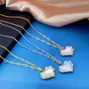 Pendentif Colliers 9XL01B Dainty 925 Sterling Silver Heart Collier Femmes Fille Fine Bijoux 3 Pièces