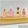 Fragrance Famous Women Per Suit N5 Parfum Deodorant Spray 25Mlx4 Body Mist Long Lasting Scent Fragrance For Gift Natural Lady Girl Col Dhehp