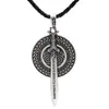 Pendant Necklaces Norse Odin Warrior Sword Shield Viking Necklace For Men Stainless Steel Scandinavian Rune Amulet Jewelry