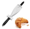 Bakning av konditoriverktyg Professionell plasthandtag rullande skärare för att göra croissant bröddegkniv trä kök6951184