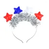 Accessoires pour cheveux filles femmes diffusion en direct bandeau lumière LED étoile de noël gland bandeau 066F
