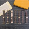 Bracelets de montre de luxe pour Apple Watch Band 42mm 38mm 40mm 44mm 49mm iwatch 5 SE 6 7 8 Ultra bandes Bracelet en cuir Bracelet de mode imprimé