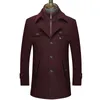 Men Business Casual Woolen Blends Winter Long Rowom płaszcze Mężczyzn kaszmirowe Trench płaszcze zimowe kurtki płaszcze wełny mieszanki 4x 231220