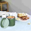 Stoviglie Lunch Box per adulti Bento Boxes Colazione isolata per adulti Supporto in acciaio inossidabile