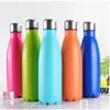 17oz colored stainless steel cola shape bottle with lid cup double wall vacuum insulated cup portable water bottle Txfbb