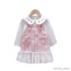 Girl's Dresses Girls 'Dress Spring and Autumn 2023 New Fashionable Baby Children's Long Sleeve Princess Dress Fairy First Year Dress