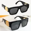 Men Sunglasses Z1478W Women Fashion Classic Square frame uit één stuk vierkante frame Casual Wild Temple Metal Letters Mens Black Glazen UV Protecti196r