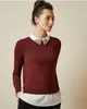 Women's Sweaters Original Boutique Beaded Collar Faux 2 PCS Kintted Sweater