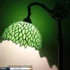 Lampadaires Lampe Vert Wisteria Vitrail Arqué 12x18x64 pouces Col De Cygne Réglable Coin Debout Lampe De Lecture Décor Lit