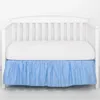 Top Selling Well Made Crib Bed Skirt Add White Top Sheets -4 Sides Pleated Ruffles for Baby Boys Girls Toddler Nursery Bedspread 231221