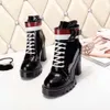 Designer Boots Lace-Up High Quality Men Women Real Leather Half Boot Classic Style Shoes Winter Fall Snow Nylon Canvas Ankle 026
