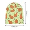 Berets Women Men Capybara Seamless Pattern Slouchy Beanie Accessories Cute Bonnet Knitting Hats Windproof Warm Gifts Idea