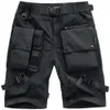 2022 Summer Tactical Men Fashion Functional Multi Pockets Shorts Techwear Hip Hop Streetwear Knee Length Pants WB758