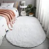 Oval matta för vardagsrum stora storlek mattor plysch fluffiga barns sovrum barn sovrum håriga mjuka fotmattor heminredning 231221