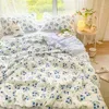 Bedding Sets Home Textile Pastoral Small Floral Single Summer Quilt Four-piece Princess Lace Simple Dormitory Sheet