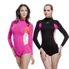 Maillots de bain pour femmes SBART Surf Néoprène Combinaisons Femmes 2MM Surf One Piece Natation Snorkeling Plongée Combinaison Humide À Manches Longues Tissu