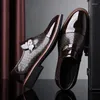 Dress Shoes Spring/ Summer British Business Formal Men's Leather Set Foot Loafers Sandals