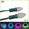 500pcs C7 C9 10 lote inteiro à prova d'água IP68 endereçável RGB Full Color DC12V WS2811 LED Natal Pixel String Light fio verde M244B